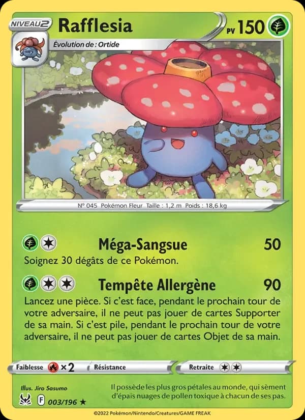 Carte Pokémon Rafflesia #003 — Origine Perdue