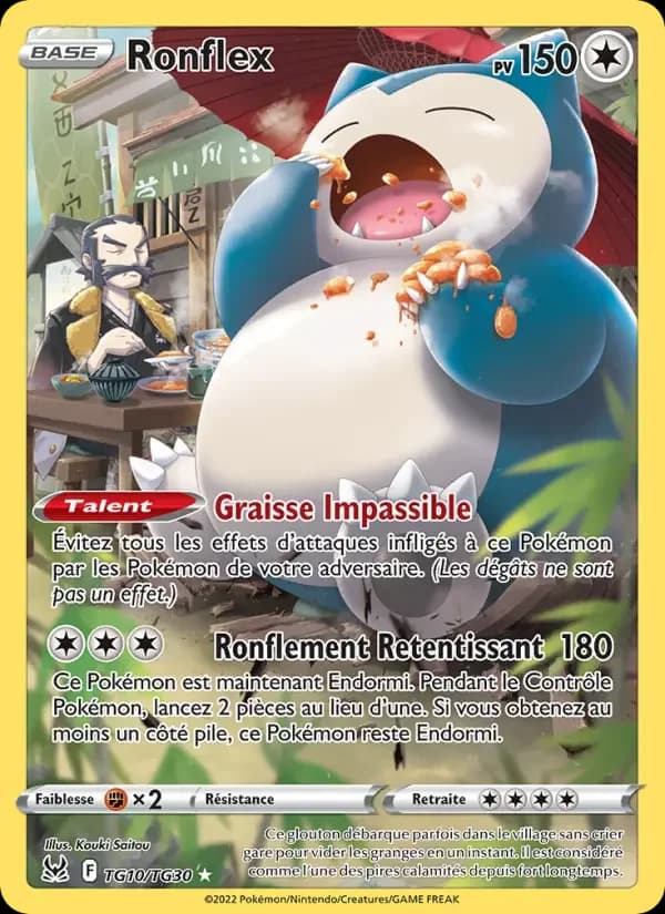 Carte Pokémon Ronflex #TG10 — Origine Perdue
