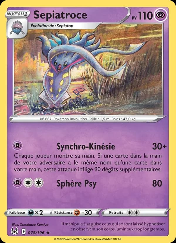 Carte Pokémon Sepiatroce #078 — Origine Perdue