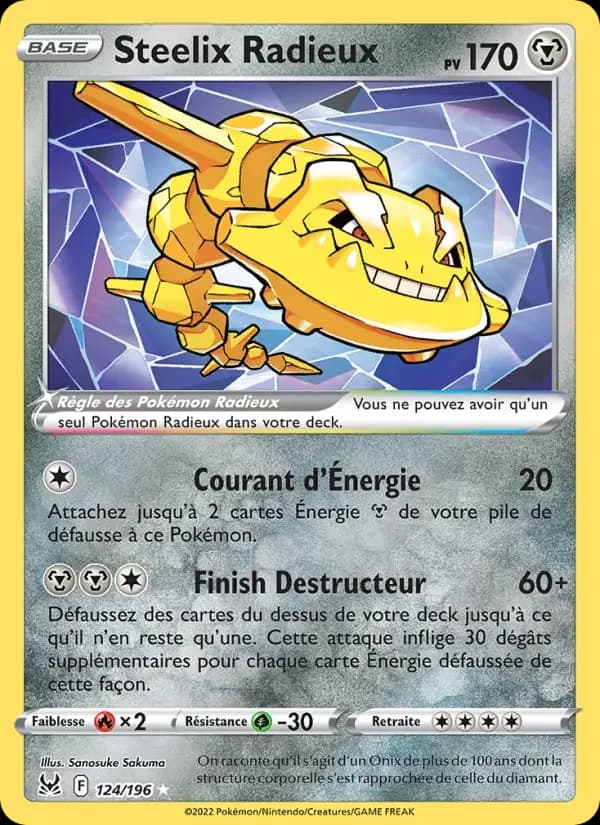 Carte Pokémon Steelix Radieux #124 — Origine Perdue