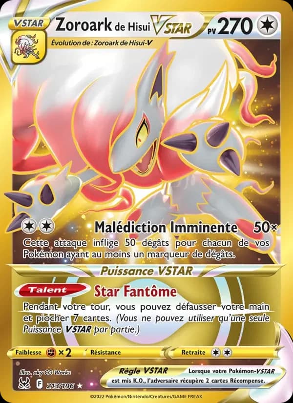 Carte Pokémon Zoroark de Hisui VSTAR #213 — Origine Perdue