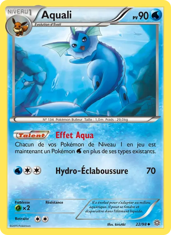 Carte Pokémon Aquali #22 — Origines Antiques