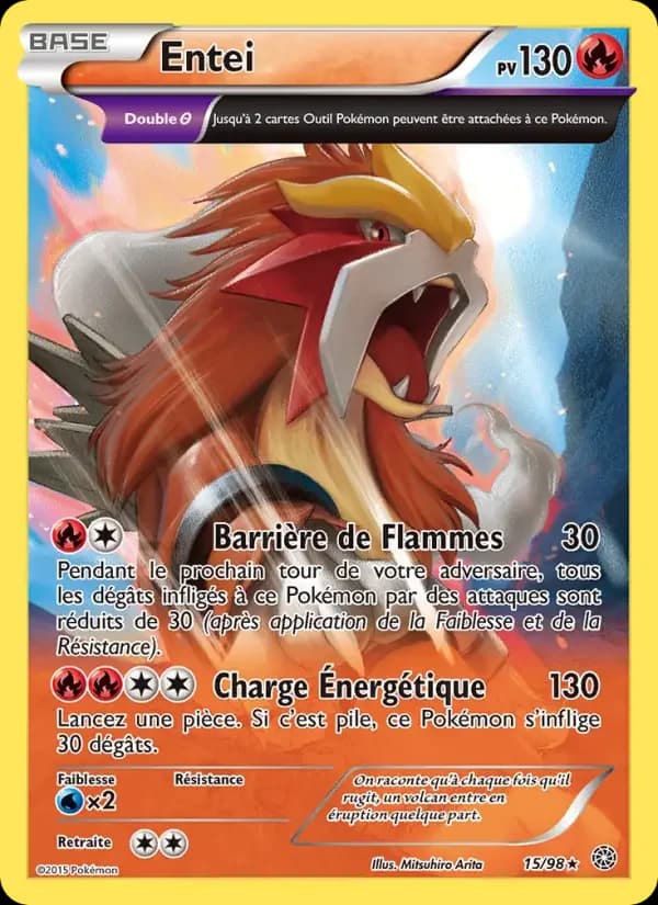 Carte Pokémon Entei #15 — Origines Antiques