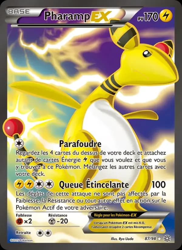 Carte Pokémon Pharamp EX #87 — Origines Antiques