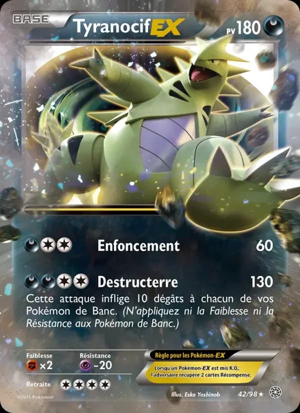 Carte Pokémon Tyranocif EX #42 — Origines Antiques