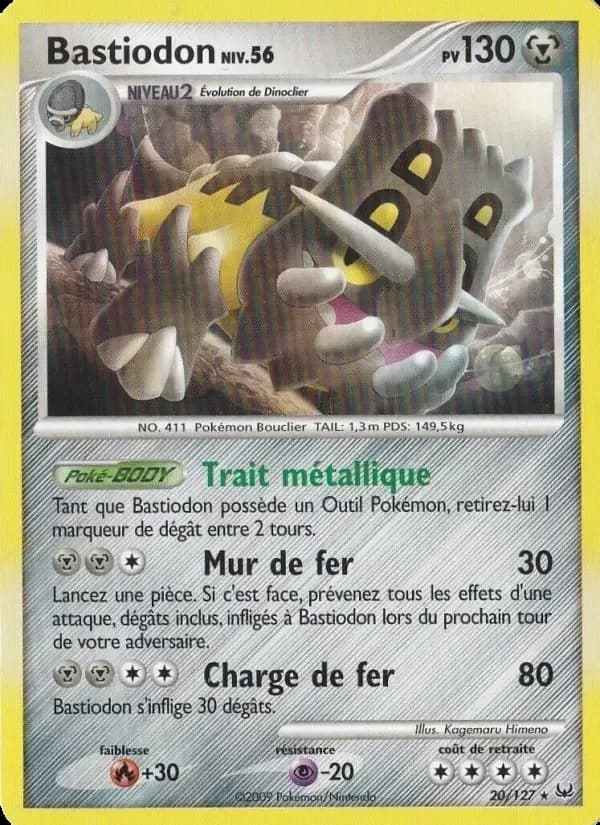 Carte Pokémon Bastiodon #20 — Platine
