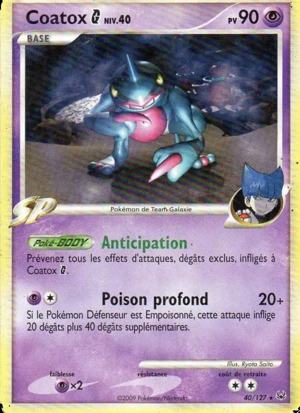 Carte Pokémon Coatox #40 — Platine