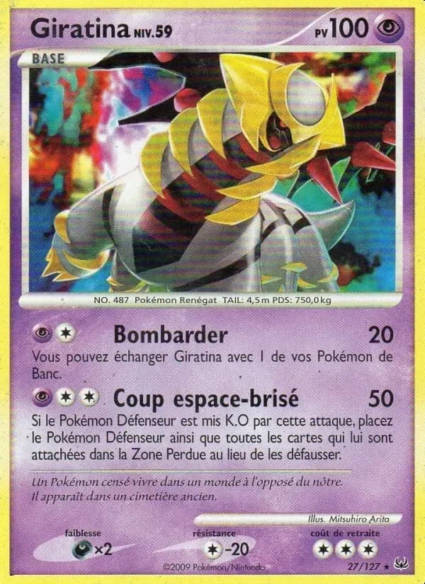 Carte Pokémon Giratina #27 — Platine