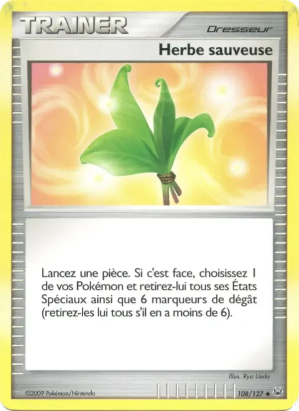 Carte Pokémon Herbe sauveuse #108 — Platine