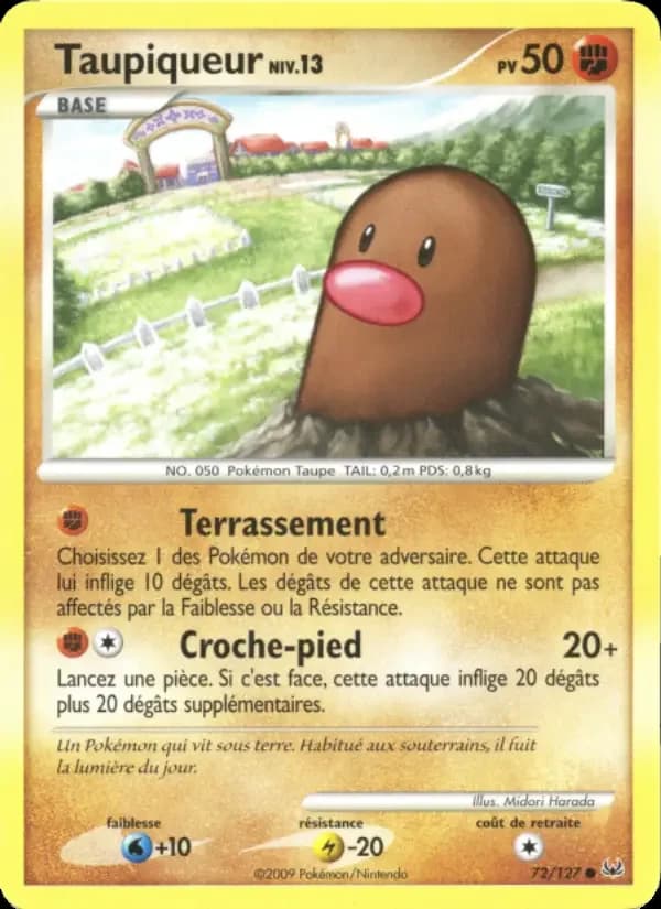 Carte Pokémon Taupiqueur #72 — Platine