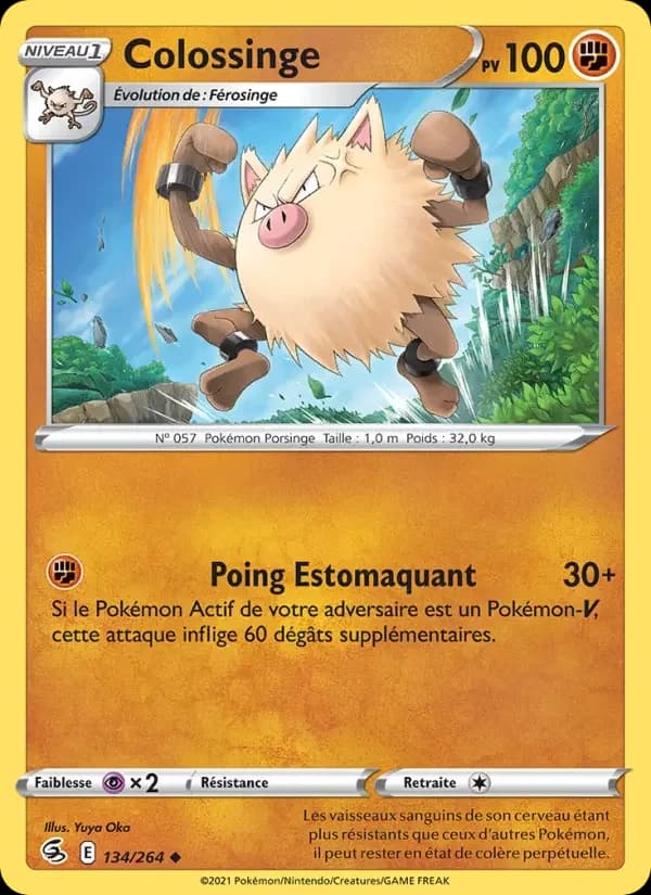 Carte Pokémon Colossinge #134 — Poing de Fusion