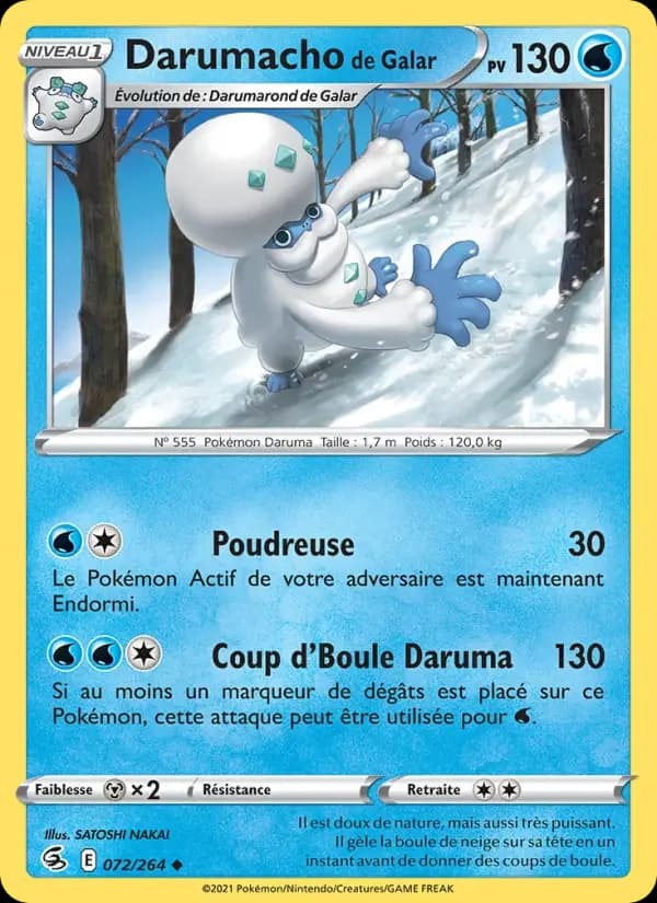 Carte Pokémon Darumacho de Galar #72 — Poing de Fusion