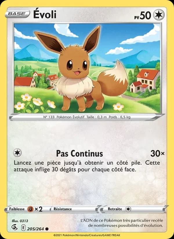 Carte Pokémon Évoli #205 — Poing de Fusion