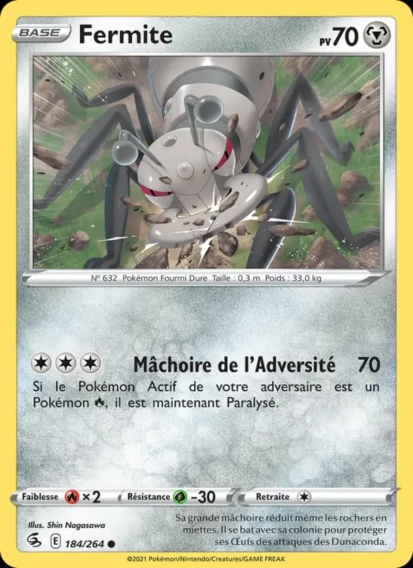 Carte Pokémon Fermite #184 — Poing de Fusion