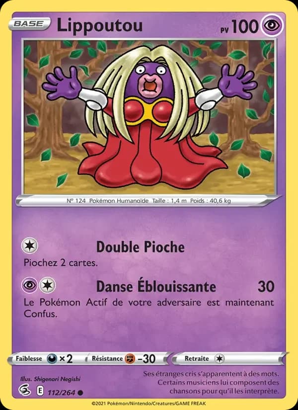 Carte Pokémon Lippoutou #112 — Poing de Fusion