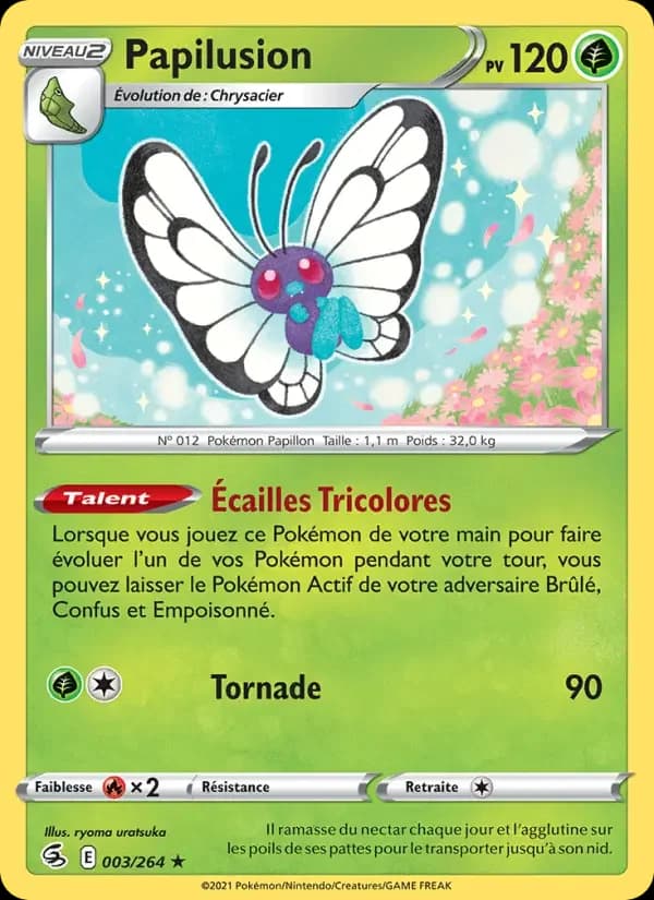 Carte Pokémon Papilusion #3 — Poing de Fusion