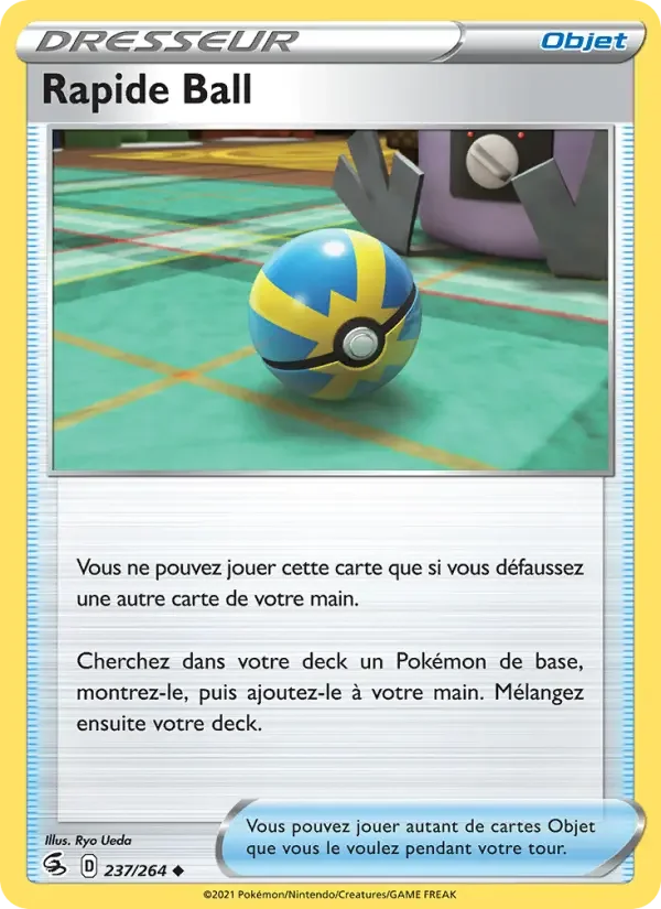 Carte Pokémon Rapide Ball #237 — Poing de Fusion