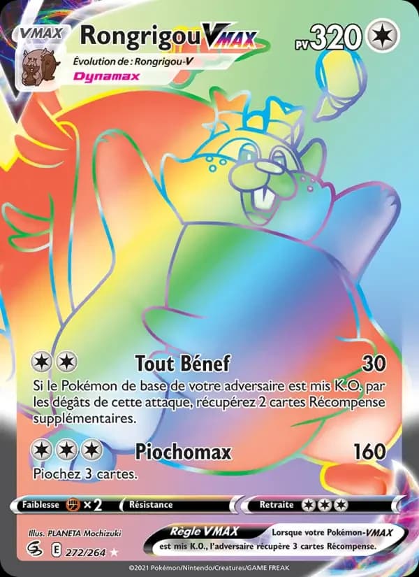 Carte Pokémon Rongrigou VMAX #272 — Poing de Fusion