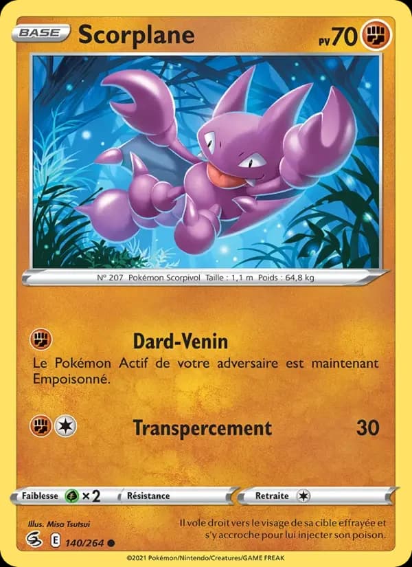 Carte Pokémon Scorplane #140 — Poing de Fusion