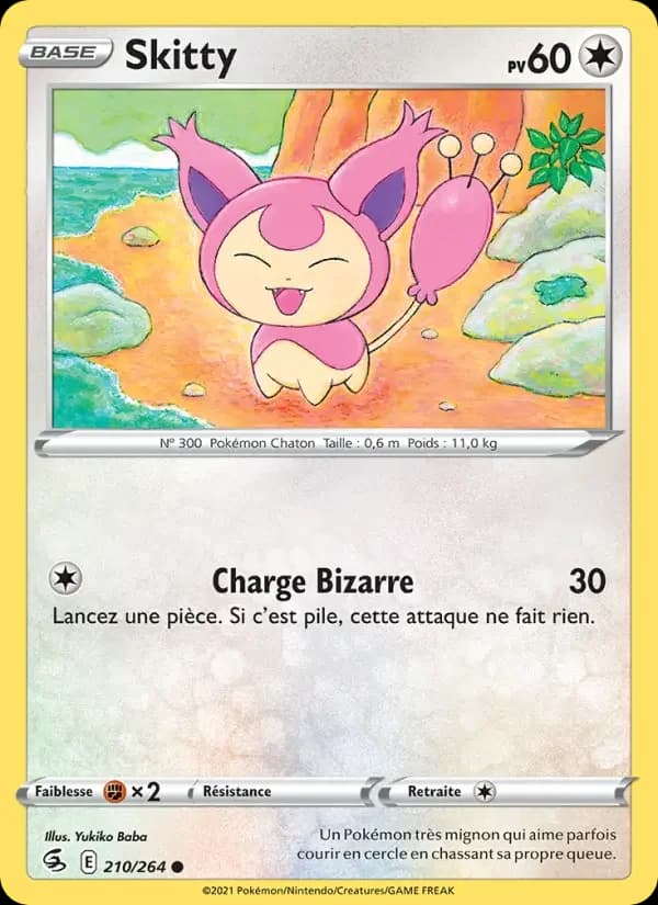 Carte Pokémon Skitty #210 — Poing de Fusion