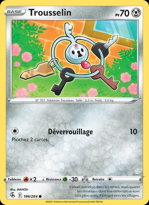 Carte Pokémon Trousselin #186 — Poing de Fusion