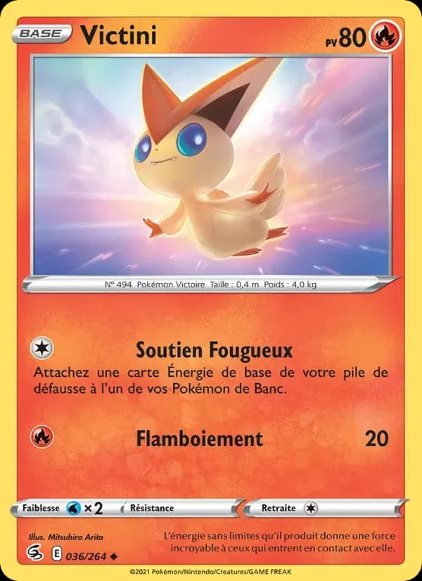 Carte Pokémon Victini #36 — Poing de Fusion