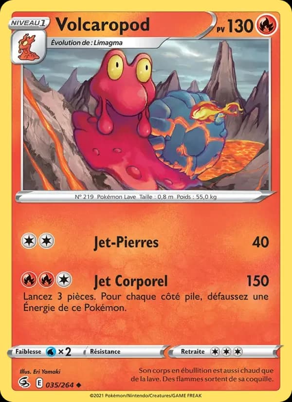 Carte Pokémon Volcaropod #35 — Poing de Fusion