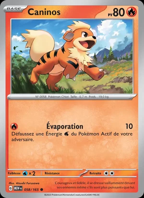Carte Pokémon Caninos #058 — Pokémon 151