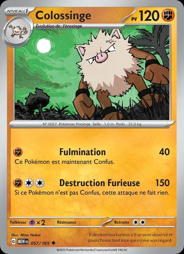Carte Pokémon Colossinge #057 — Pokémon 151