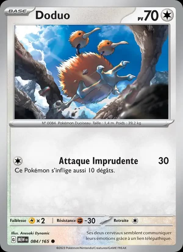Carte Pokémon Doduo #084 — Pokémon 151