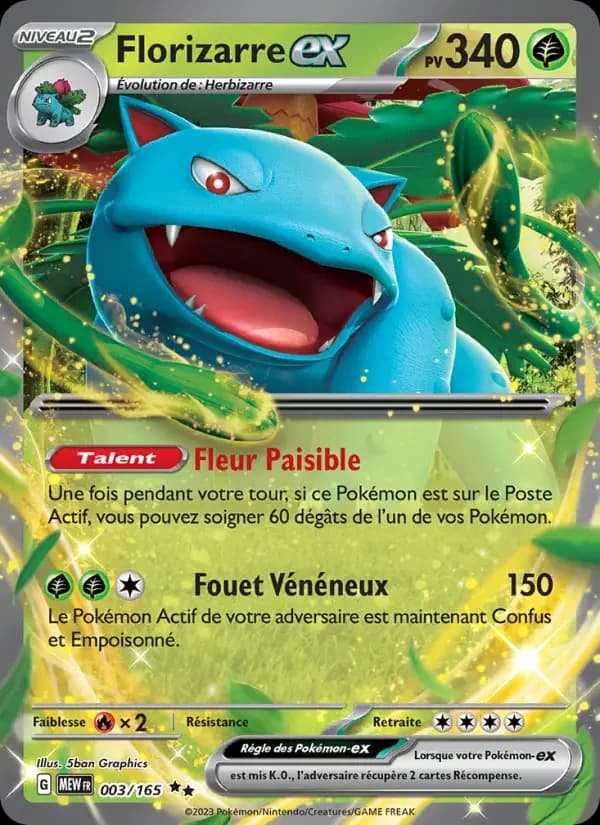 Carte Pokémon Florizarre-ex #003 — Pokémon 151