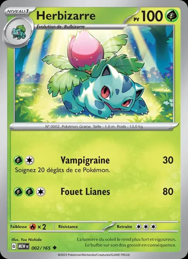 Carte Pokémon Herbizarre #002 — Pokémon 151