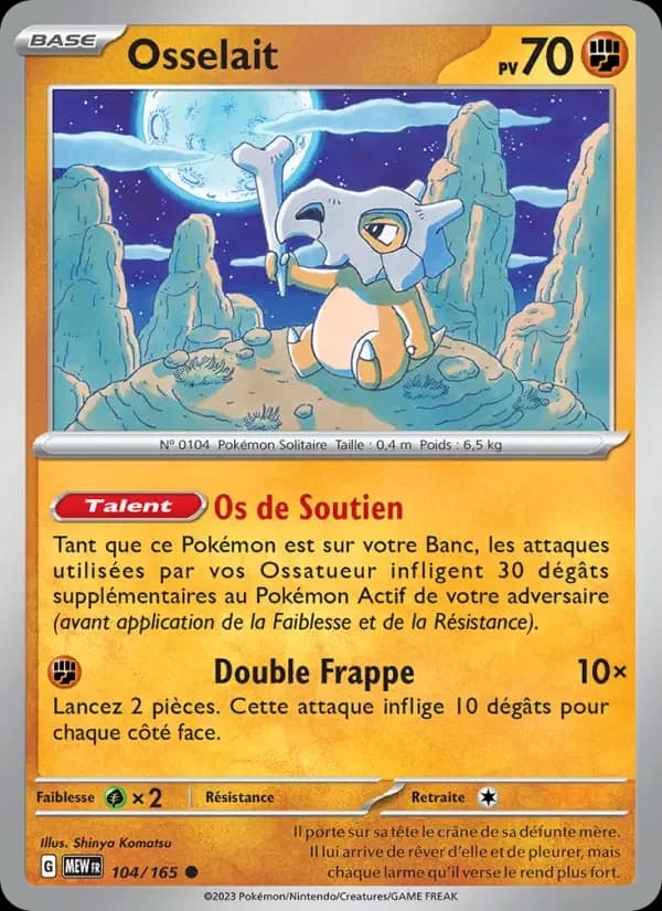 Carte Pokémon Osselait #104 — Pokémon 151