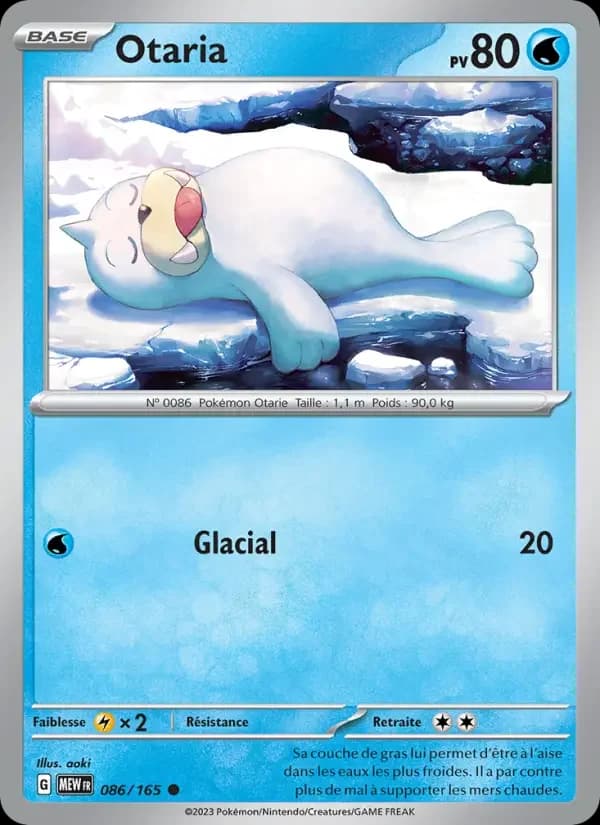 Carte Pokémon Otaria #086 — Pokémon 151