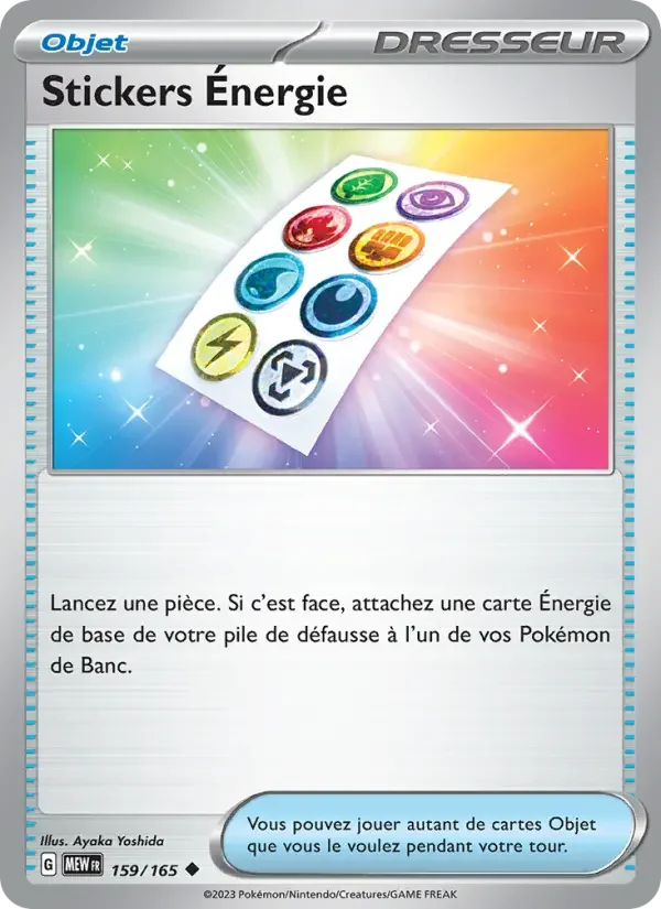 Carte Pokémon Stickers Énergie #159 — Pokémon 151