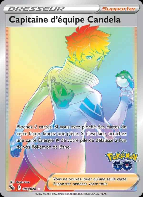 Carte Pokémon Capitaine d'équipe Candela #083 — Pokémon GO