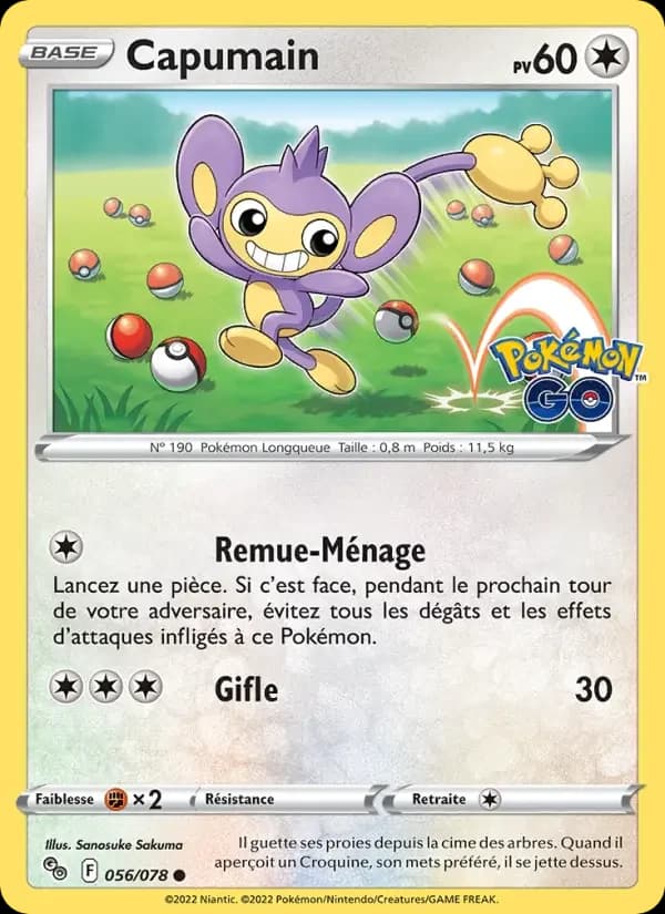 Carte Pokémon Capumain #056 — Pokémon GO