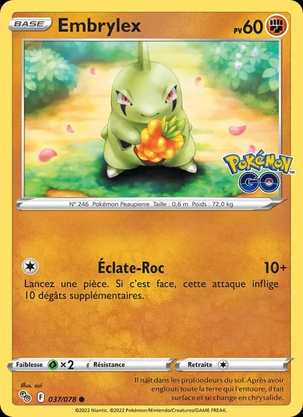 Carte Pokémon Embrylex #037 — Pokémon GO