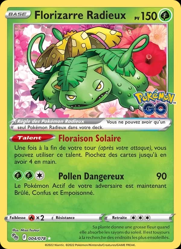 Carte Pokémon Florizarre Radieux #004 — Pokémon GO