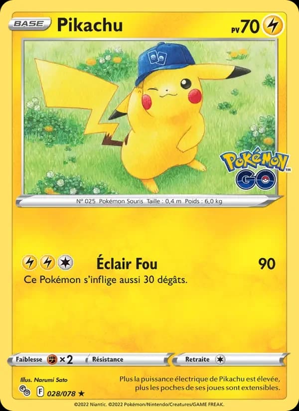 Carte Pokémon Pikachu #028 — Pokémon GO