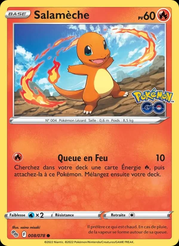 Carte Pokémon Salamèche #008 — Pokémon GO
