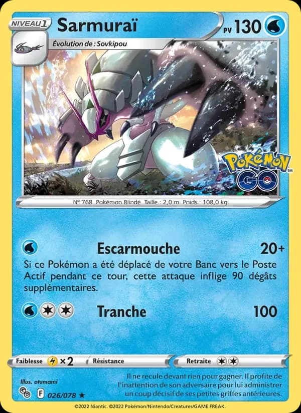 Carte Pokémon Sarmuraï #026 — Pokémon GO