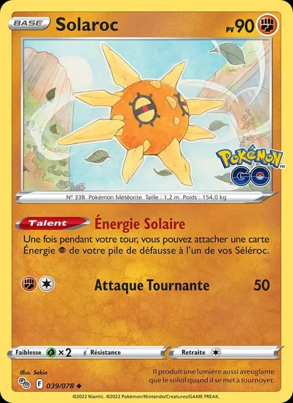 Carte Pokémon Solaroc #039 — Pokémon GO