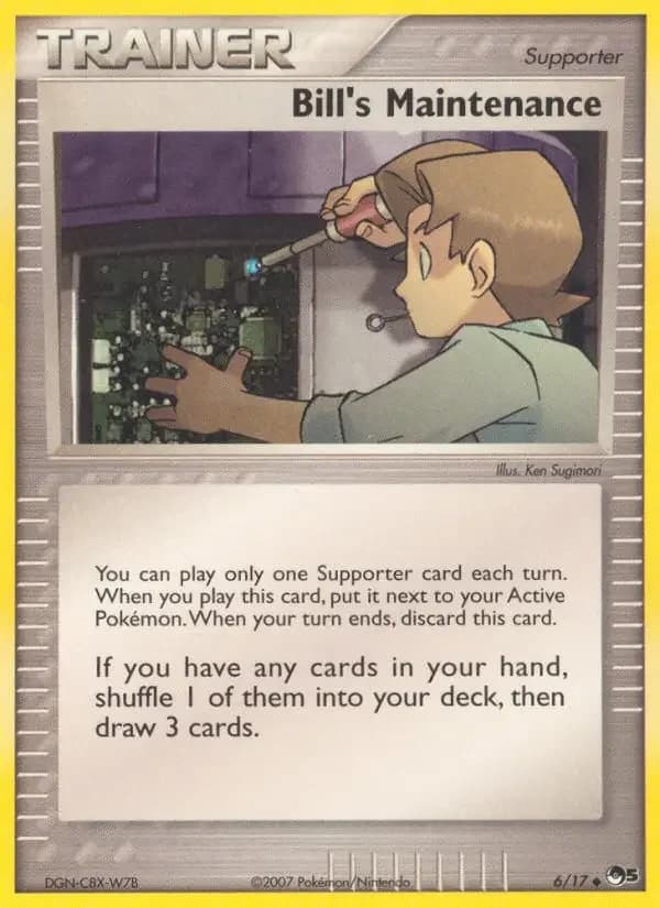 Carte Pokémon Bill's Maintenance #6 — POP 5
