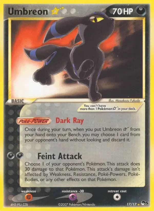 Carte Pokémon Umbreon ★ #17 — POP 5