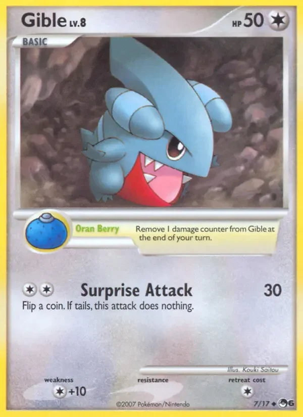 Carte Pokémon Gible #7 — POP 6