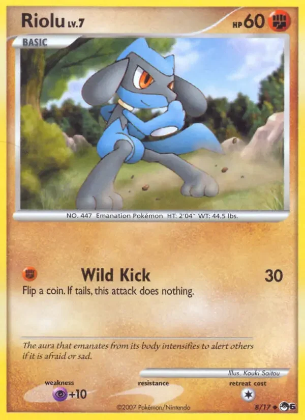 Carte Pokémon Riolu #8 — POP 6