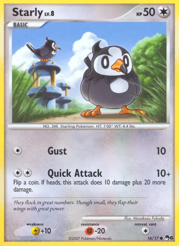 Carte Pokémon Starly #16 — POP 6