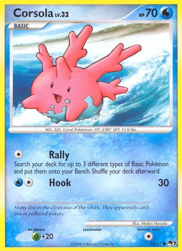 Carte Pokémon Corsola #13 — POP 7