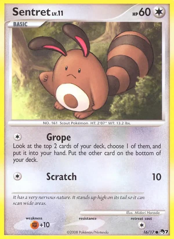 Carte Pokémon Sentret #16 — POP 7
